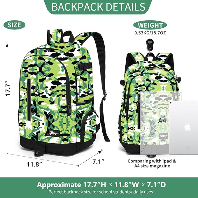 rickyh style School Backpack Travel Bag for Men & Women Lightweight College Back Pack with Laptop Compartmen
