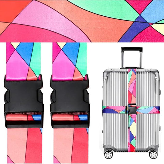 Adjustable Travel Luggage Strap Suitcase Belt Travel Bag Accessories 1.96 in W x 6.23 ft L