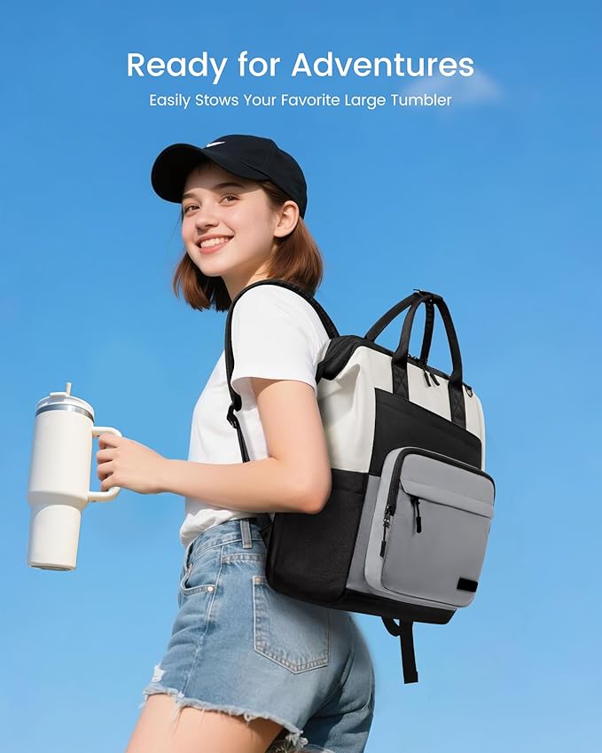 LOVEVOOK Laptop Backpack for Women, 15.6 Inch Travel Backpack for Work College Business, Water Resistant Teacher Nurse Bag with Large Capacity, School Bookbag Bags Cute Daypack for Woman Girls