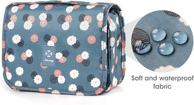 Narwey Small Hanging Travel Toiletry Bag for Women, Travel Bag for Toiletries, Makeup Bag Organizer Make Up Bags Cosmetic Bags for Girls