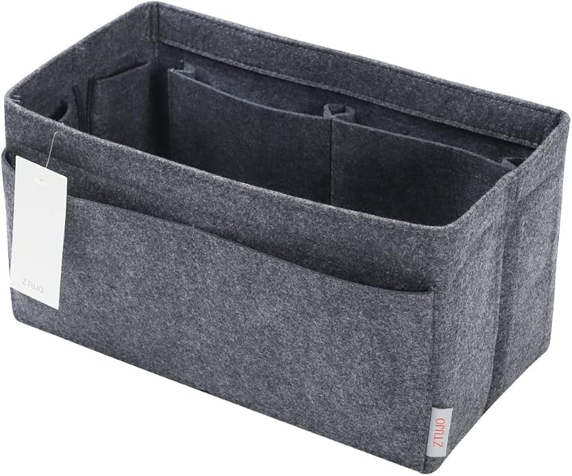 ZTUJO Felt Purse Organizer, Multi Pocket Bag in Bag Organizer For Tote & Handbag Shaper, Speedy 30, Speedy 35 and Speedy 40
