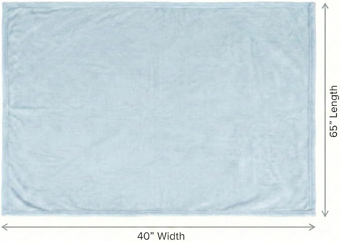 EverSnug Travel Blanket and Pillow - Ultra-Soft, Compact & Lightweight, 65x40 Inches, with Carry Case, Luggage Sleeve & Backpack Clip for Airplane Comfort (Ice Blue)