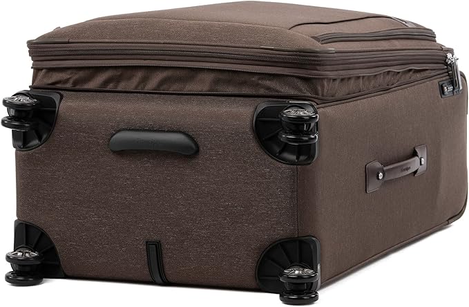 Travelpro Platinum Elite Softside Expandable Checked Luggage, 8 Wheel Spinner Large Suitcase, TSA Lock, Men and Women, Rich Espresso Brown, Checked Large 29-Inch