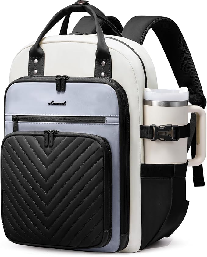 LOVEVOOK Laptop Backpack for Women, Water Resistant Travel Work Backpacks Purse Stylish Business Teacher Nurse Computer