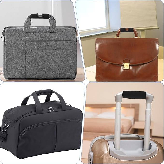 Luggage Handle Wrap,2Pack Soft Grip Handle Cover Luggage Identifier with Hollow Design Detachable Carry Sleeve Accessories for Push-Button Trolley Travel Bag