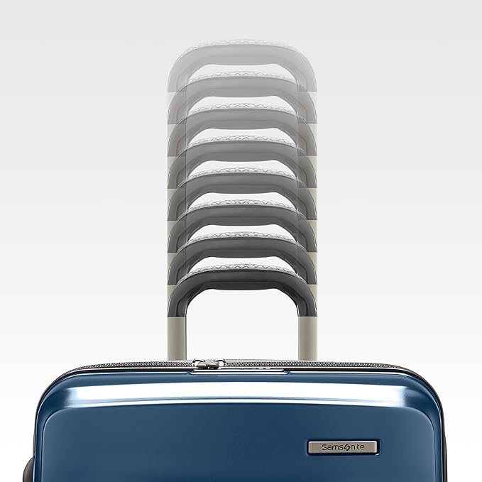 Samsonite 2 Piece Luggage Set with 21/28” Hardside Lightweight Octiv (Carry-On Pro with Front Pocket & Large Checked) Expandable, Four Spinner Wheels, Adjustable Handle, TSA Approved Lock - Blue