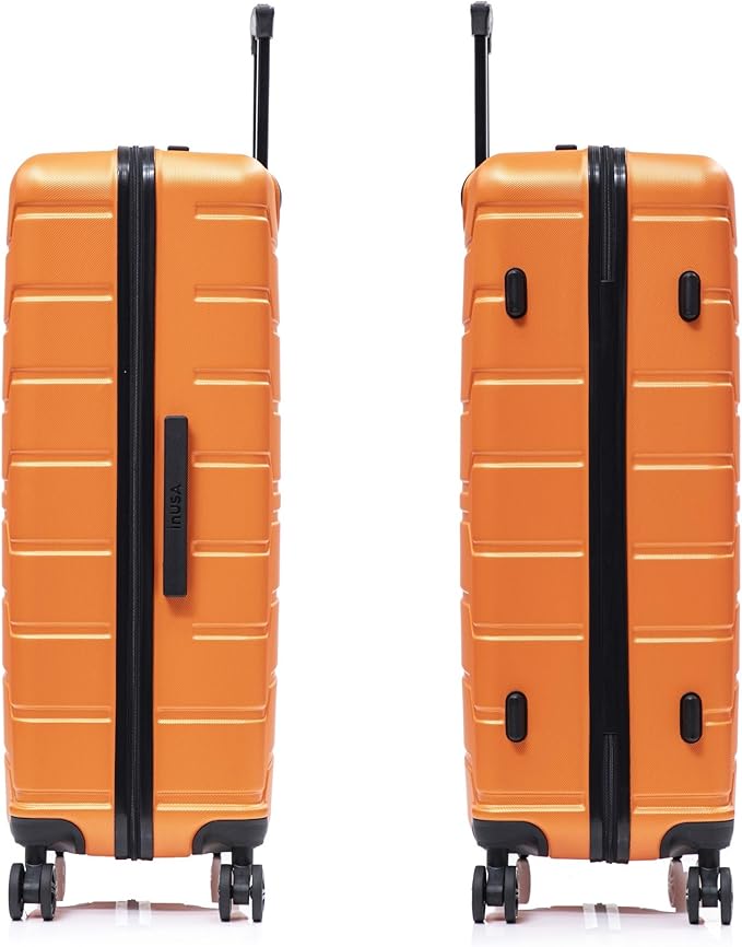 InUSA TREND Luggage with Spinner Wheels | Durable lightweight Hardside Suitcase, Travel Bag with Handle and Trolley | 32-inch Extra-Large Checked luggage | Orange
