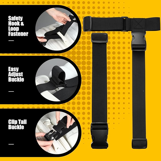 Sadnyy 4 Pack Luggage Straps for Suitcases, Adjustable Travel Belt to Add a Bag, Suitcase Connector Straps for Carry on Luggage Bungee Elastic Travel Accessories with Backpack Attachment (Basic Style)