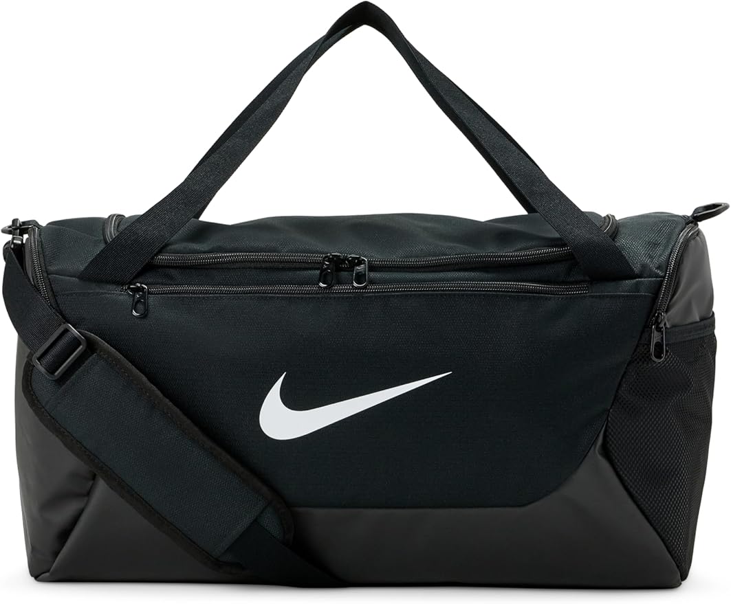 Nike Brasilia Duffel (Small), Black/Black/White, MISC