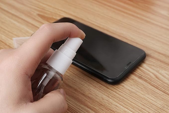 ZEROFIRE 2 Pack Spray Bottles 1oz Clear Plastic Empty Refillable Mini Spritzer for Travel, Cleaning, Gardening, Skin Care Atomizer for Essential Oils, Perfume