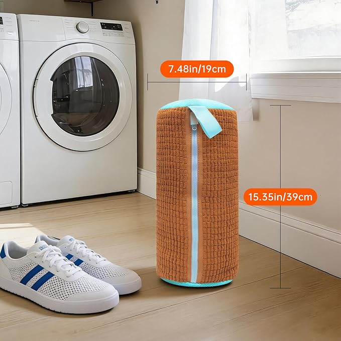 2PCS Shoes Washing Machine Bags, Laundry Shoe Bag for Washer and Dryer, Reusable and Durable Zipper Sneaker Shoe Washing Bag, Tennis Shoes Cleaning Bag for All Shoe Types (Chocolate)