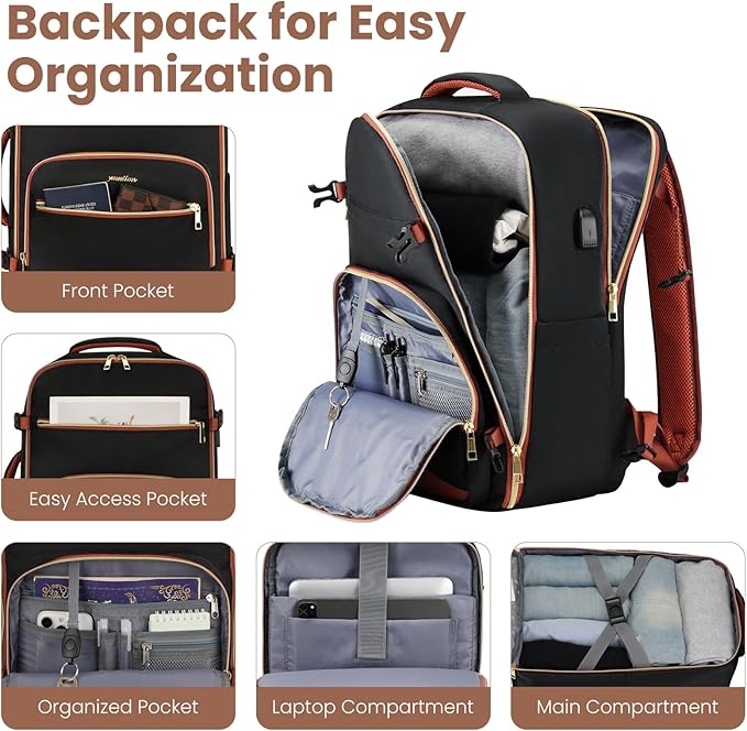 YAMTION Luggage Sets 6 Piece,Hardside 20In Suitcase with Spinner Wheels,TSA Lock,Carry On Suitcase Travel Essentials for Personal Items