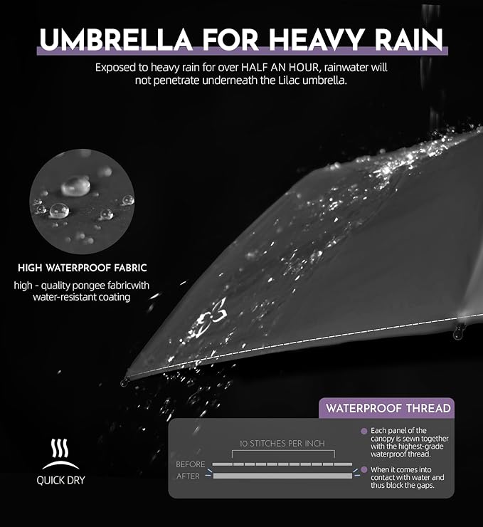 Compact Travel Windproof Umbrella, 43" Auto open/close Folding Quick Dry Umbrellas for Rain, Lightweight Portable Small for Backpack Car, Thoughtful Gift for Women Men Kids, TSA Approved