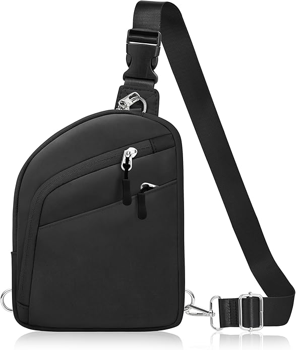 TOPEAST Anti Theft Crossbody Bags for Women Men, Small Sling Crossbody Bag Travel Purse Shoulder Wallet with RFID Blocking