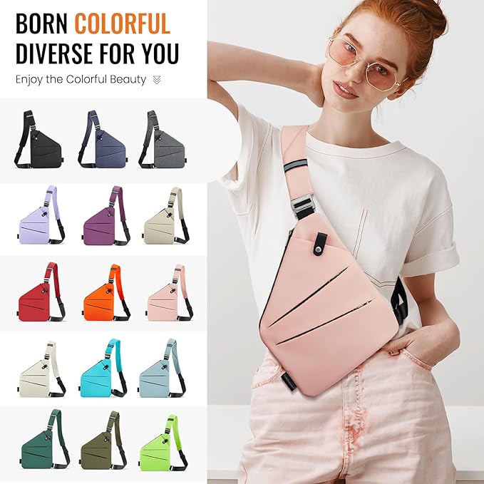 WANDER PLUS® Anti Theft Crossbody Bag, Shoulder Bag Anti-theft Design for Travel, Sport, Work