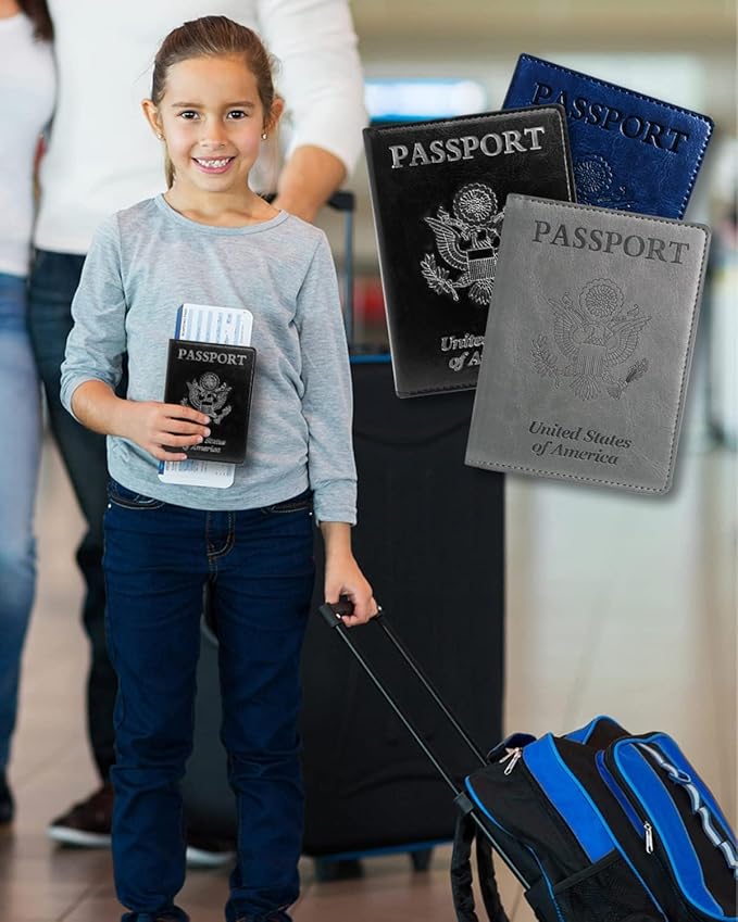 Women's Passport Wallet & Cover Combo - Holds Passport, Vaccine Card & More
