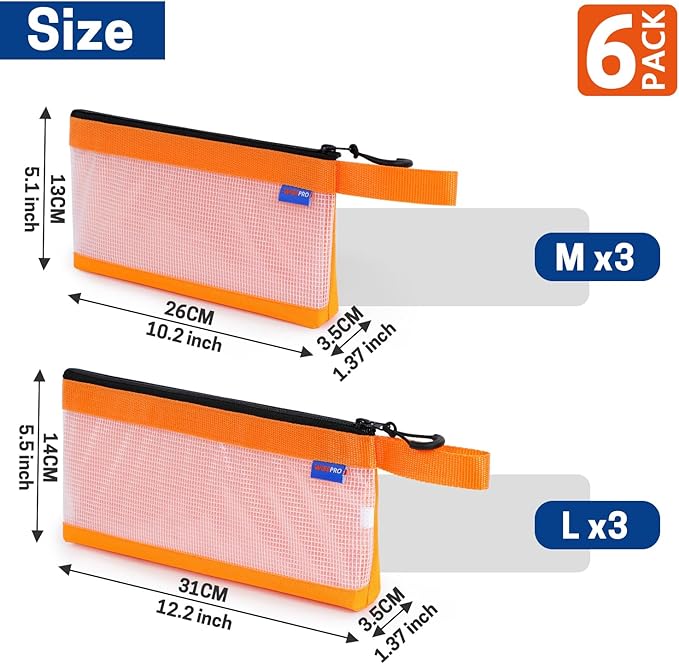 Zipper Tool Pouches, Multi-Purpose Utility Tool Bags Organizer for Small Hand Tools, Screws, Nails, Hardware, Pliers & Wrenches, Storage Pouch Set for Electricians, Plumbers, HVAC & Mechanics