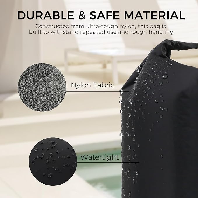 Travel Compression Laundry Bag, Pump-Free Vacuum Space Saver Bag for Dirty Clothes, Reusable Waterproof Wet Dry Bag, Travel Laundry Bag for Luggage, Packing, Suitcase (1 Pcs)（Black, M)