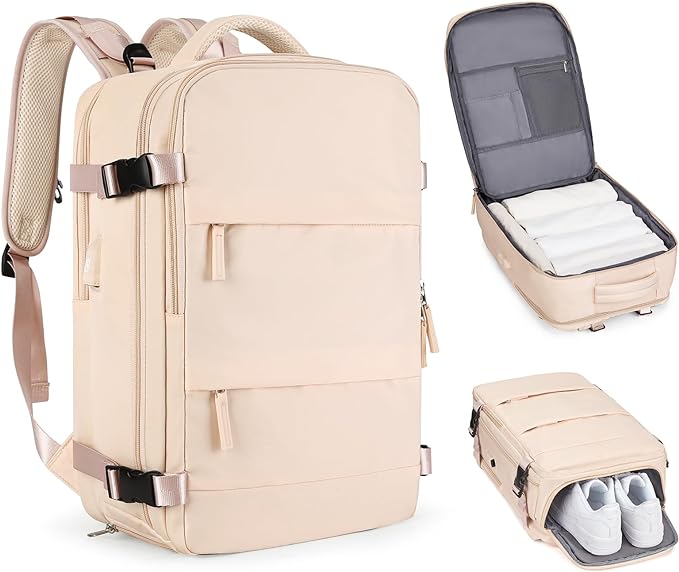 Large Carry On Backpack Flight Approved Personal Item Travel Backpack For Women Airline Approved Waterproof Sports Luggage Backpack Casual Daypack Small Hiking Backpack