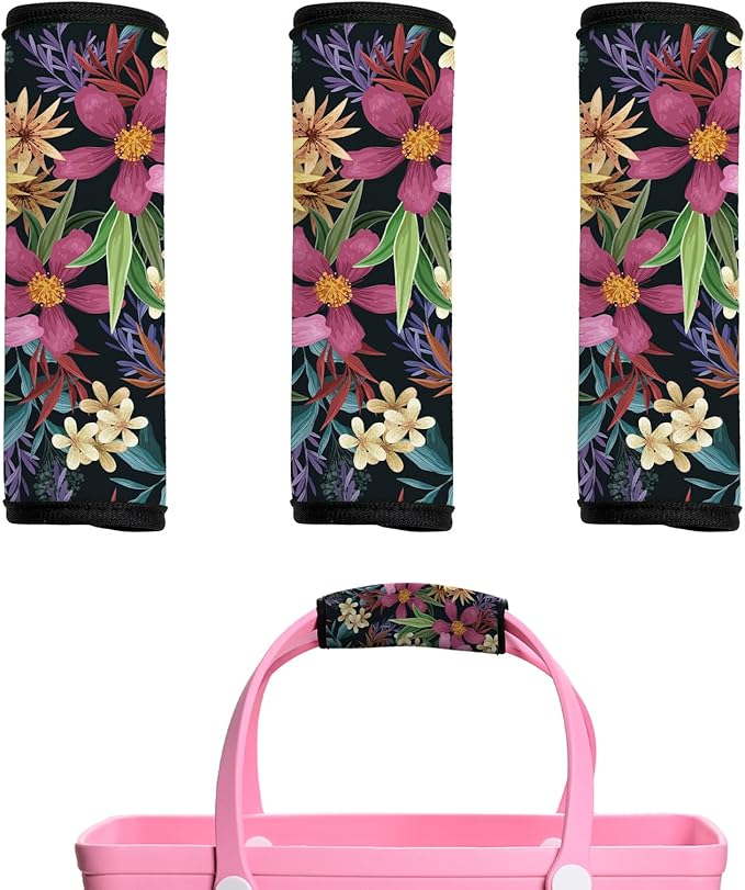 Luggage Handle Wrap 3Pcs Suitcase Identifier - Bogg Bag Strap Wrap Cover, Easy Identification Bright Neoprene Marker Sleeve Grips Comfort Travel Accessories for Airport (Y01)