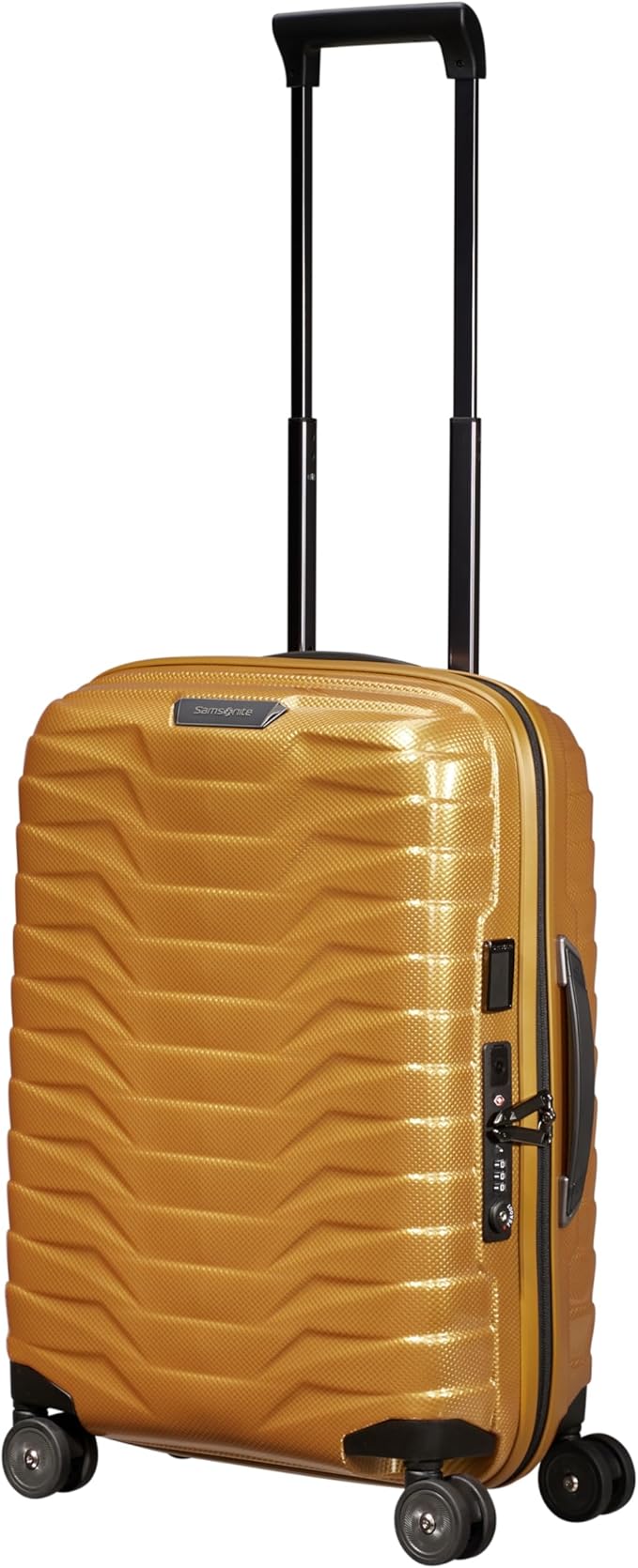 Samsonite Proxis Medium Hardside Luggage with Dual Spinner Wheels - Innovative Roxkin™ Lightweight Shell With Ultimate Durability- Includes TSA Lock, Ergonomic Telescoping Handle - Honey Gold