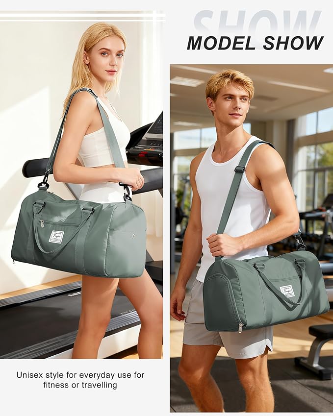 Gym Bag Womens,Travel Duffel Carry on Bag Sport Tote Bag Weekend Overnight Bag
