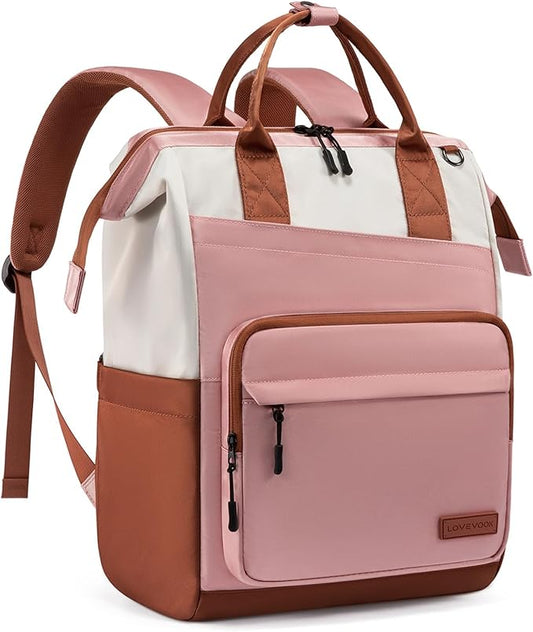 LOVEVOOK Laptop Backpack for Women, 15.6 Inch Travel Backpack for Work College Business, Water Resistant Teacher Nurse Bag with Large Capacity, School Bookbag Bags Cute Daypack for Woman Girls