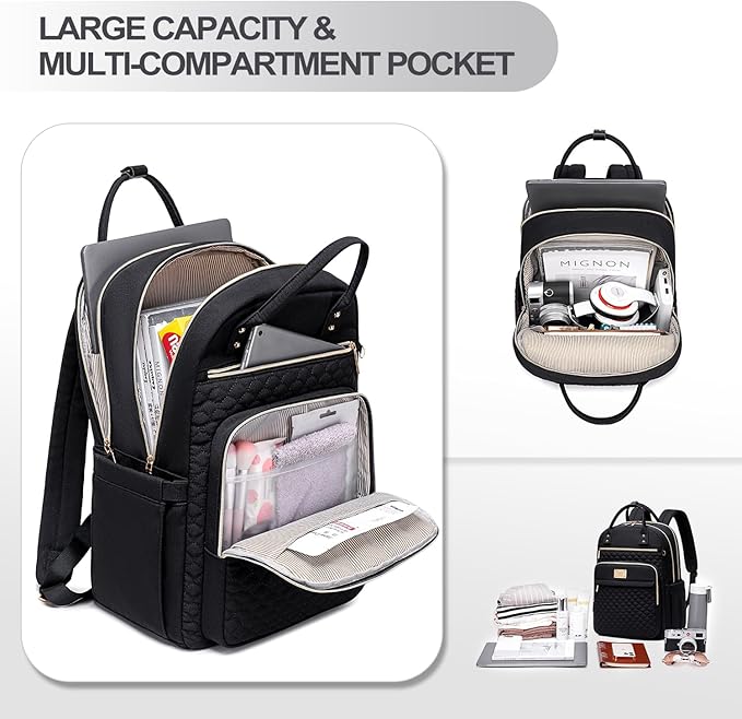 Tealari Laptop Backpack for Women,15.6 Inch Laptop Backpack for Work,Water Resistant Travel Backpack,College Bookbag with Wallet