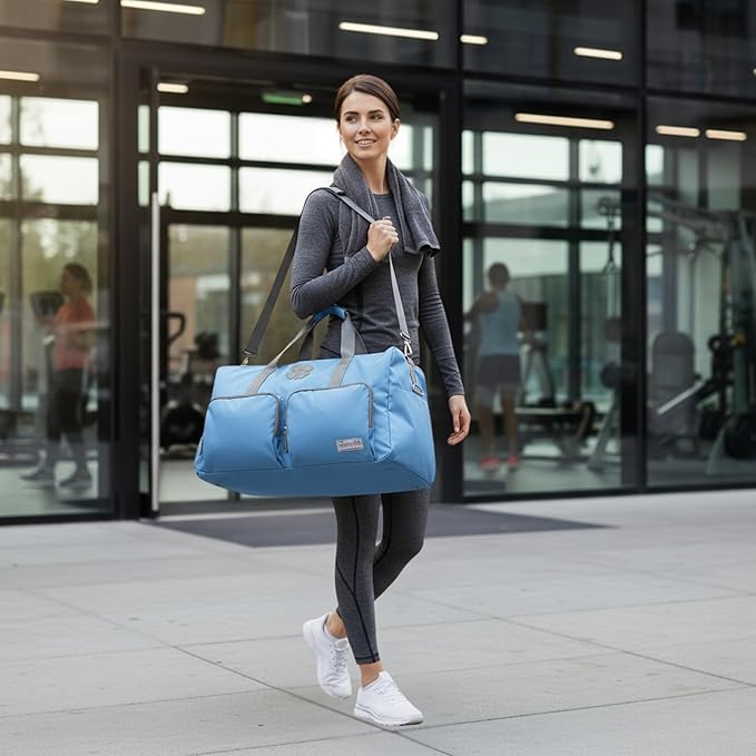 Lucky Travel Duffel Bags 65L, Gym Bag, Travel Bag & Large Duffle Bag for Men, Foldable Overnight Weekender Bags for Women & Men with Adjustable Shoulder Strap,