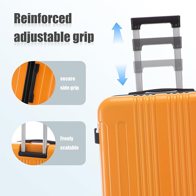 Merax 3 pcs/set in ABS Spinner Wheel Luggage Set, Carry on Suitcase