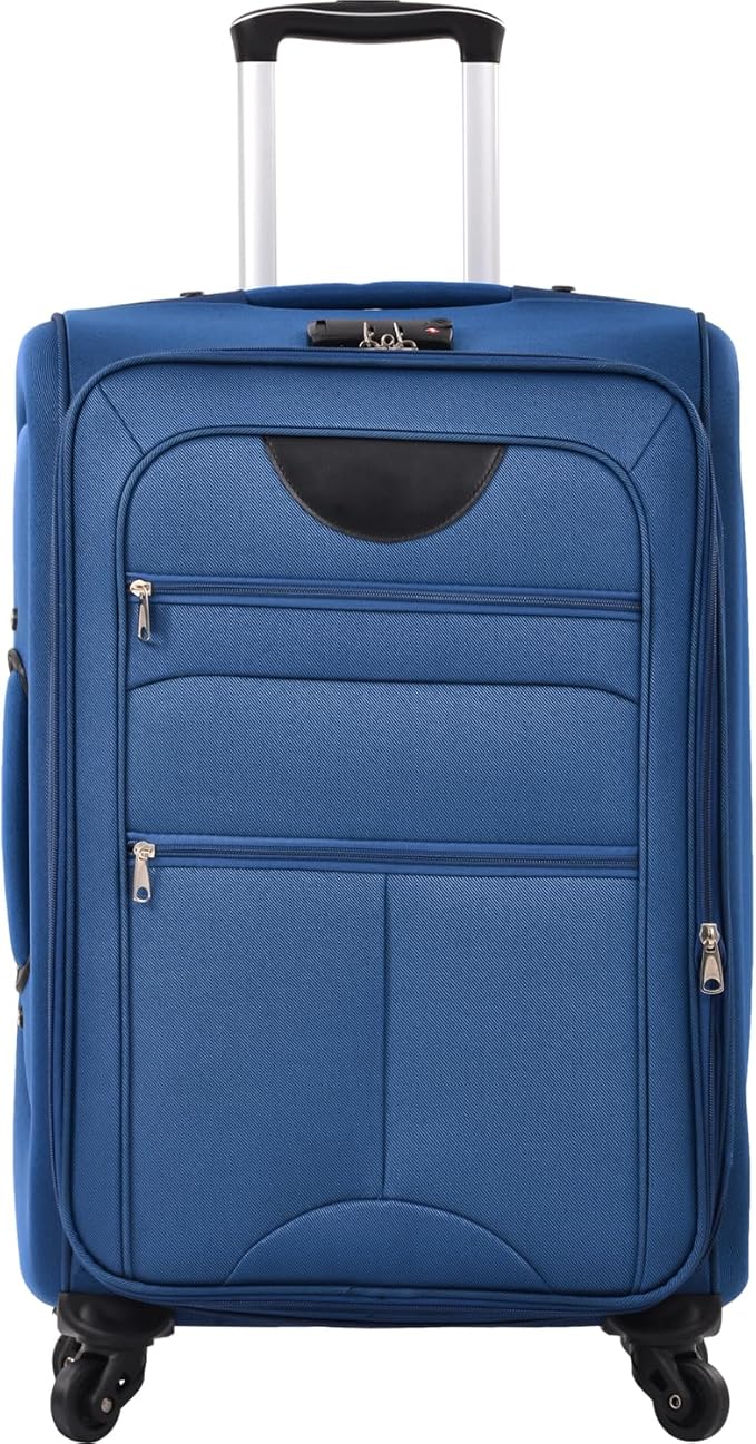 Luggage Sets 3 Piece - 20" Carry-On, 24” & 28” Checked Luggage Set, Expandable Luggage Lightweight Suitcase with Spinner Wheels & TSA Lock for Family Extended Travel (Blue)