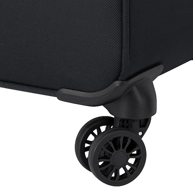 DELSEY PARIS Sky Max 2.0 Softside Expandable Luggage with Spinner Wheels 2 Piece Set, Black (24 Inch/Duffle)