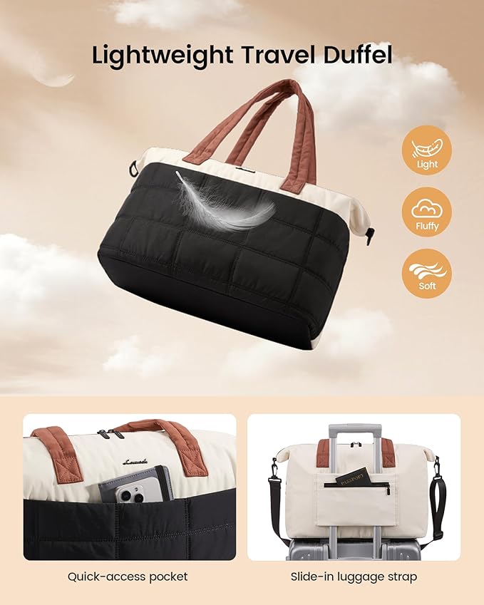 LOVEVOOK Gym Bag for Women & Men with Wet Pocket,36L Puffer Laptop Work Bags for Women with Computer Compartment,Waterproof Teacher Tote Bags Workout Weekender Carry on Travel Bag,Large Purse Handbags