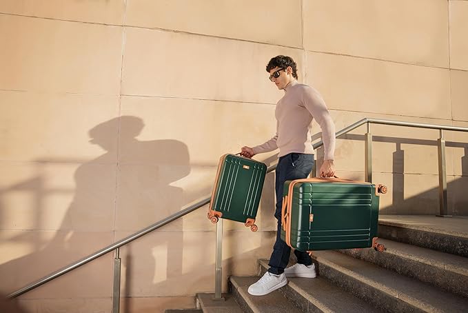 Dockers Hooper Hardside Expandable 8-Wheel Spinner Travel Checked Luggage, 28-Inch, Timberwolf