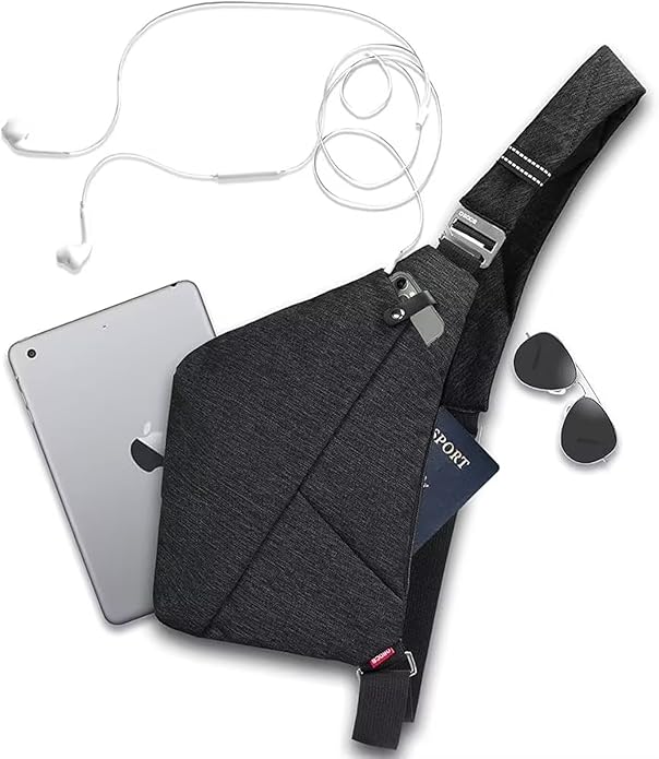 OSOCE Crossbody Sling Bag, Water-Resistant Anti Theft Chest Pack, Minimalist Commuter Daypack for Travel Hiking Work