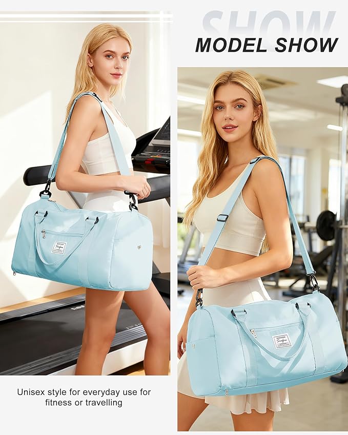 Gym Bag Womens,Travel Duffel Carry on Bag Sport Tote Bag Weekend Overnight Bag