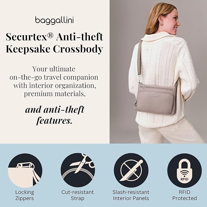 Baggallini Securtex Anti-Theft Keepsake Crossbody