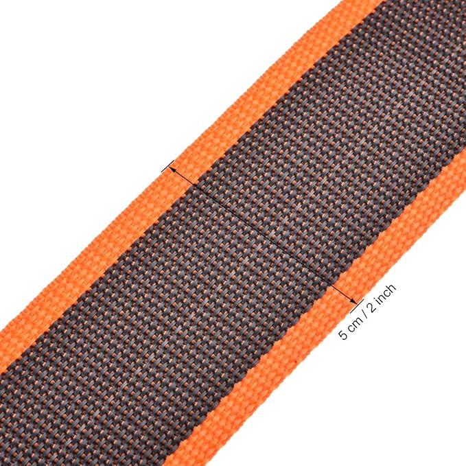 uxcell Luggage Straps Suitcase Belts with Buckle, Combination Lock, 2Mx5cm Adjustable PP Travel Bag Packing Accessories, Orange Gray 4Pcs