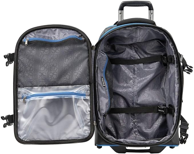 Travelpro Unisex-Adult Bold Softside Expandable Rollaboard Upright Luggage (Blue/Black, 2-Piece Set (22/28))