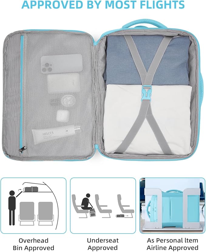 LARVENDER Carry on Luggage 22x14x9 Airline Approved, Expandable 20 Inch Hardside Large Suitcase with Wheels TSA Lock, Lightweigh PC+ABS Travel Carry-on Suitcases for Women and Men, Cotton Candy