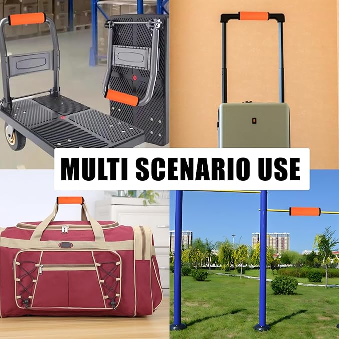 2pcs Luggage Handle Wraps For Suitcase- Soft Suitcase Handle Covers for Travel Accessories（ Orange,Bright Color for Suitcase Tags Identifiers ）