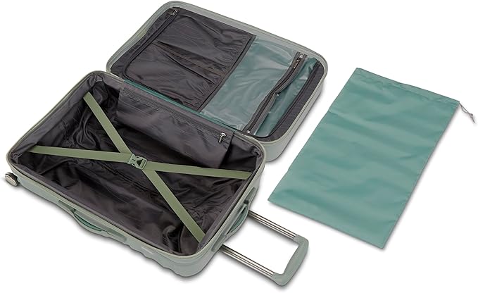 American Tourister Cascade Hardside Luggage with Spinner Wheels, 2PC SET 20/24, Sage Green