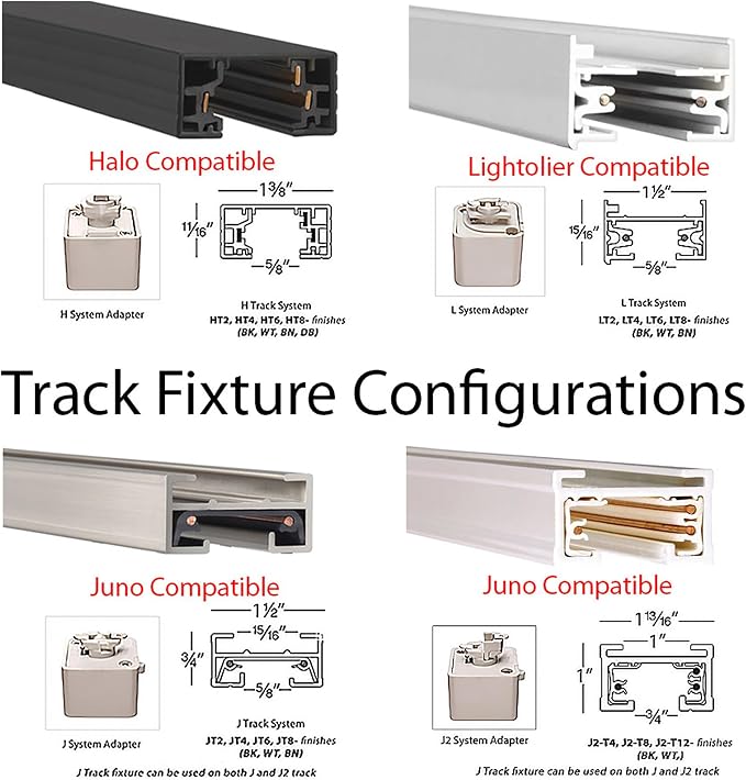 WAC Lighting Charge 8010 LED Adjustable Track Head 5-CCT Selectable 9W 865 Lumens Fully Dimmable in White for H-Style 3 Wire Track (Pack of 2)