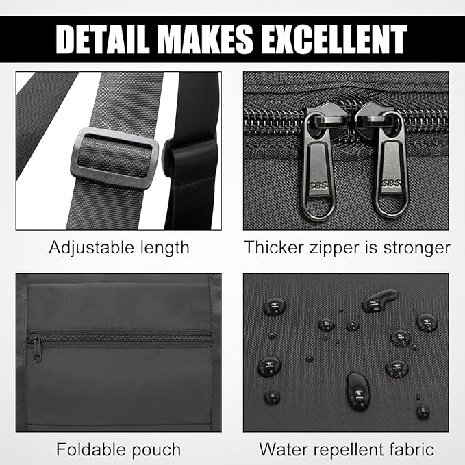 Small Duffle Bag for Travel, Personal Item Travel Bag Foldable Travel Tote Mini Gym Bag for Men Women, Black