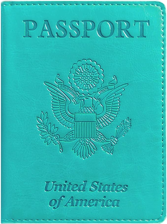 Sizobi Leather Passport Holder - Covers Case With Card Slot, Luggage Tag, International Travel Essentials for Women & Men, Cruise Ship Must-Haves, Travel Gifts