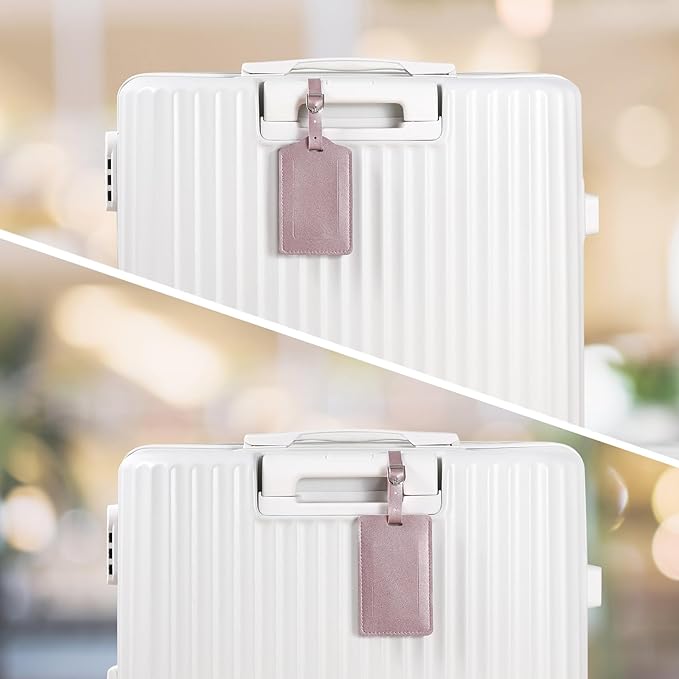 Luggage Tags, Leather Personalized Suitcase Tag Set Luggage id Tags Labels Travel Accessories