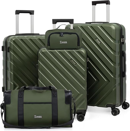 Luggage Sets 5 Piece,Suitcases with Wheels, Hard Case Luggage with Detachable Spinner Wheels,Carry On Luggage Set (5 Piece Sets (20"/24"/28"/DB/TB))