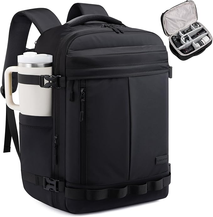 LOVEVOOK Camera Bag Backpack for Photographers, Professional DSLR, SLR & Mirrorless Camera Case, Carry On Personal Item Bags for Women Men, TSA 40L Travel Essentials Compatible with Canon/Nikon/Sony