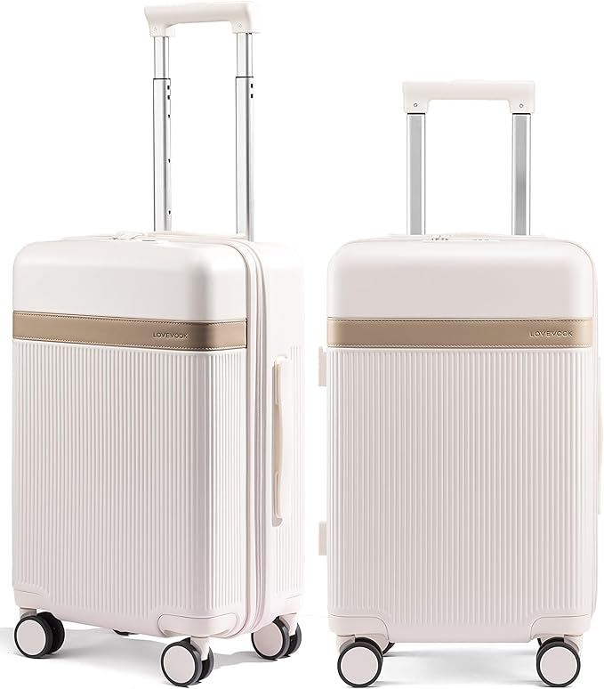 LOVEVOOK Hard Shell Carry On Luggage 22x14x9 Airline Approved with Removable Lining,22 Inch Carry On Suitcase with Spinner Wheel TSA Lock,Lightweight Checked Luggage for Men Women Travel Business Trip