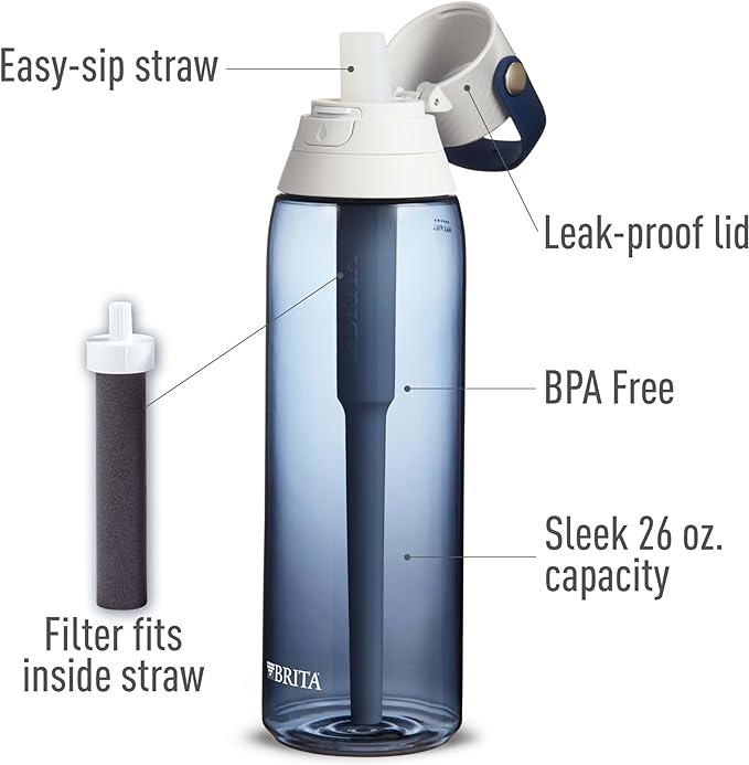 Brita 36386 Premium Water Filter Bottles, 26oz, Night Sky
